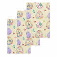 thumbnail image 1 of Easter Colorful Eggs Kitchen Dish Towels for Drying Dishes Set of 3, Spring Flowers Leaves Country Plants Yellow Waffle Weave Microfiber Hand Tea Bathroom Towels Quick Dry & Absorbent Towel 15.7x23.6, 1 of 7