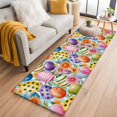 thumbnail image 1 of Easter Colorful Eggs Kitchen Runner Rug 2x6 Washable Runners for Hallway Non Slip Spring Floral Polka Dot Blue Striped Large Area Rug Indoor Floor Carpet for Bathroom Laundry Entryway Bedroom, 1 of 8