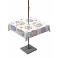 thumbnail image 1 of Easter Colorful Eggs Outdoor Tablecloth - 60x60 Inch Square Dining Table Cover, Spring Flowers Leaves Country Plants Waterproof Outdoor Table Cloth with Umbrella Hole & Zipper for Picnic/Patio/Party, 1 of 7