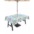 thumbnail image 1 of Easter Colorful Eggs Outdoor Tablecloth - 60x84 Inch Rectangle Dining Table Cover, Spring Flowers Leaves Country Plants Blue Waterproof Outdoor Table Cloth with Umbrella Hole & Zipper for Patio, 1 of 7