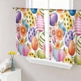 thumbnail image 1 of Easter Colorful Eggs Sheer Curtains 54 Inch Length 2 Panels for Living Room, Farmhouse Floral Polka Dot Voile Kitchen Curtain Set, Luxury Privacy Drapes Window Treatment for Bedroom, 1 of 7