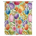 thumbnail image 1 of Easter Colorful Eggs Sheer Curtains 84 Inches Long, Spring Floral Polka Dot Green Striped Light Filering Curtains, Breathable Simi Curtain Privacy Drapes for Living Room Bedroom Window Treatment, 1 of 9