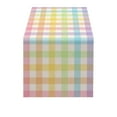 thumbnail image 1 of Easter Colorful Plaid Linen Tablecloth, 35x13" Multicolor Checkered Table Runner for Spring Home Decor, Restaurant & Party Table Decoration, 1 of 5