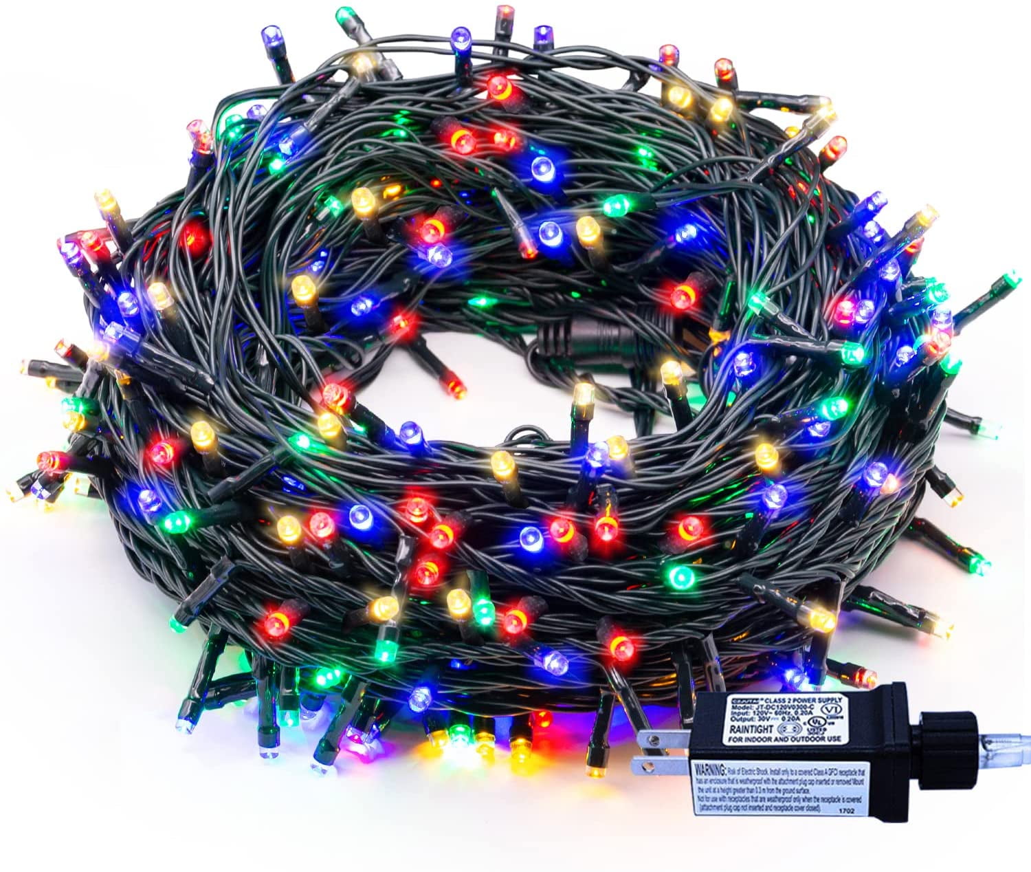 Pro Connect 35m 350 Blue Connectable String Lights Black Cable –