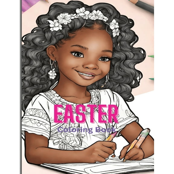 Easter Coloring Book for African American Girls (Paperback)