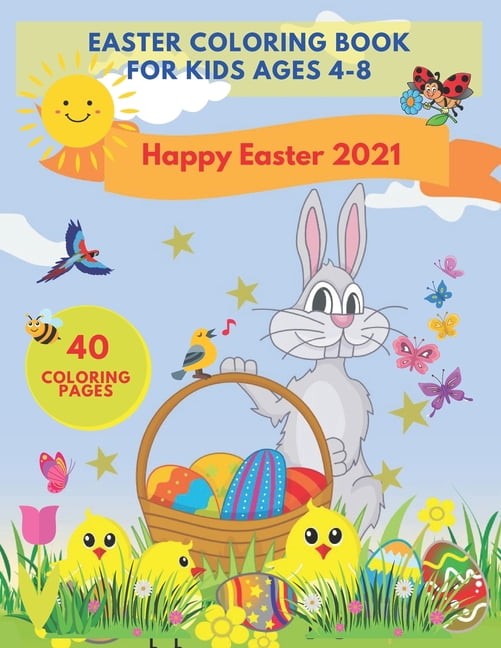 Easter Coloring Book for Kids Ages 4-8: Activity Book For Children Preschool Gift 2021 (Paperback)