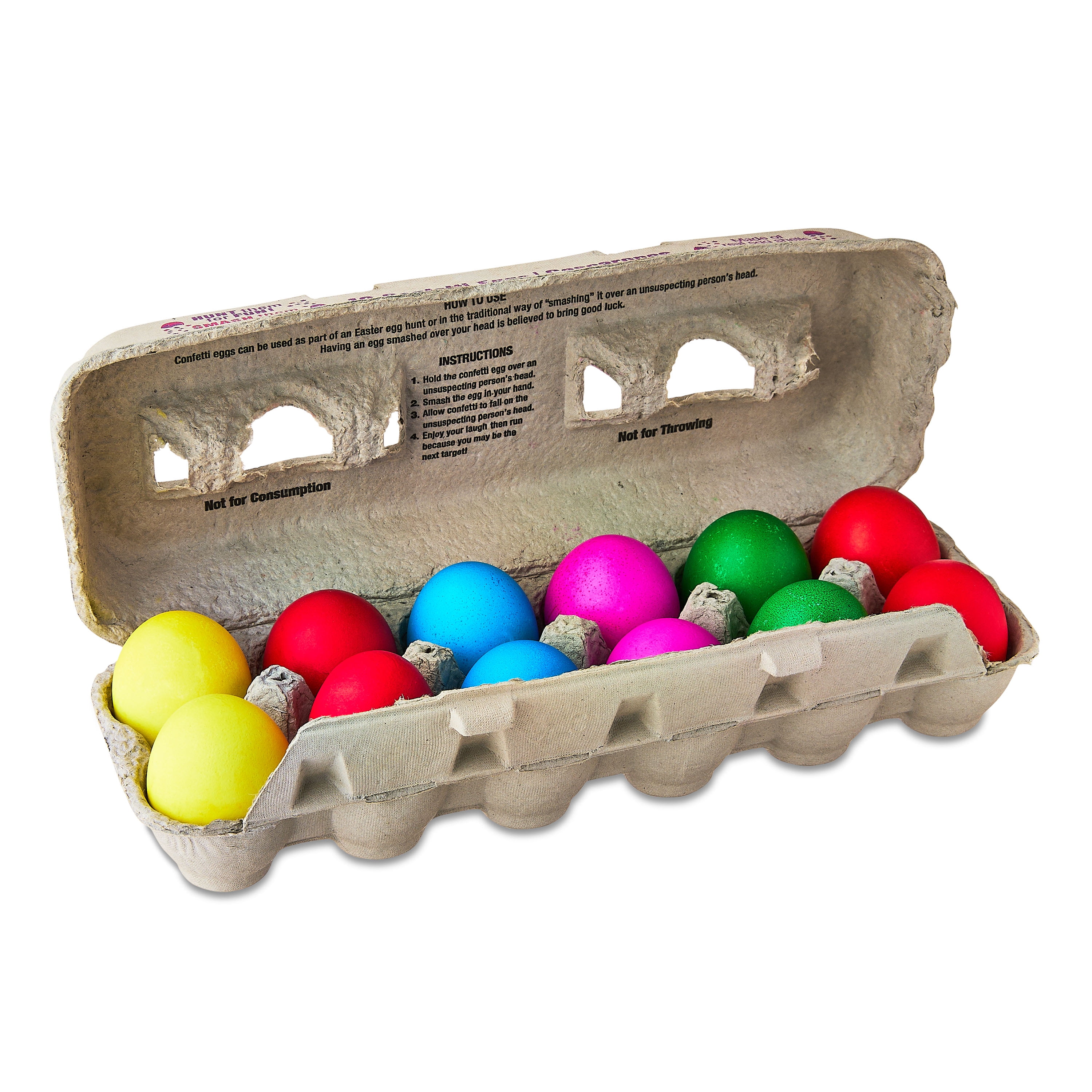 Easter Confetti Multi-color Paper Easter Eggs, 12 Count, by Silly Rabbit