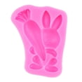 thumbnail image 1 of Easter Cookie Cutter Rabbit Carrot Silicone Fondant Cake Mold Easter Theme Mould Non-stick Cake Decorating Mold-Pink,B, 1 of 8