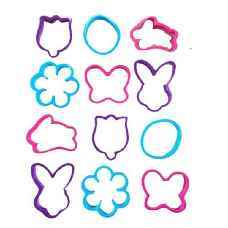 Easter Cookie Cutters Spring Cookie Cutter Set 12 Pc Plastic Set Sugar Cookie Cutter Dough Fondant Biscuit Cutters Fruit Cutter Cookie
