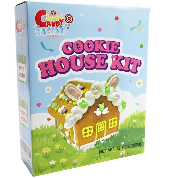 Easter Bunny Cookie House Decorating Kit with Icing and Candies, DIY Cookie Activity for Kids and Adults, Assembly Required 12.7 Oz