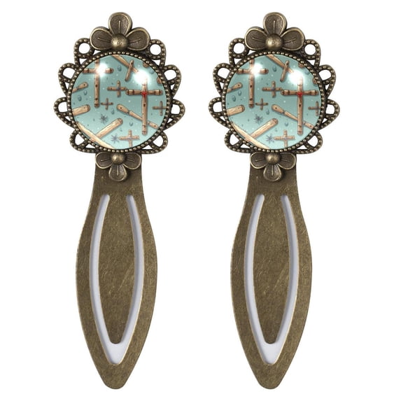 Easter Copper-Colored Lace Bookmarks - Stainless Steel Book Accessories for Readers and Book Lovers