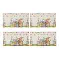 Easter Cotton And Linen Placemats Light Dining Table Fabric Insulated