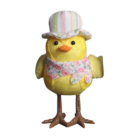 Easter Couple Lighted Yellow Chick Hooded Home Decorations, Chick Tabletop Decor, Easter Decorations