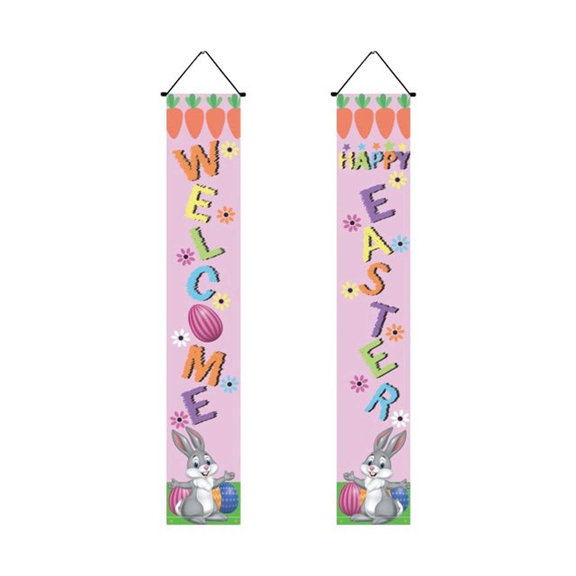 Easter Couplets Easter Egg Bunnies Decorate Porch Curtains Party ...