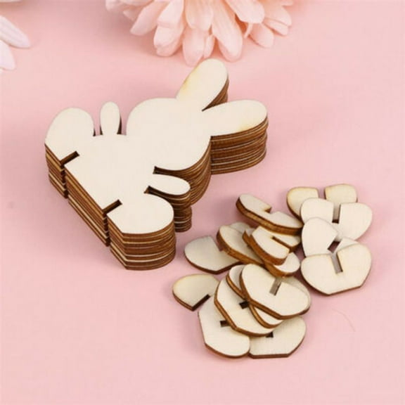Easter Crafts DIY Wood Chips Hanging Ornaments For Holiday Home Decor Spring Festival Party Decorations