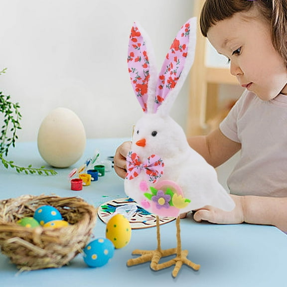 Easter Crafts – Easter Ornaments | Spring Gnome Figurine, Handcrafted Polyester, Decorative Art Piece | Green | Tabletop Shelf Decor | 27x15x10cm