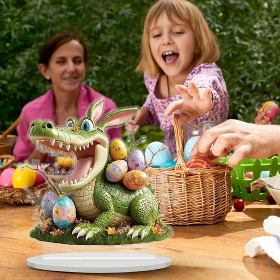 Easter Crafts for Adults Mantle Decor, Decorative Ornaments Easter Sign Decor, Easter Desktop Decoration, Easter Decorations for Home Table(1PC)