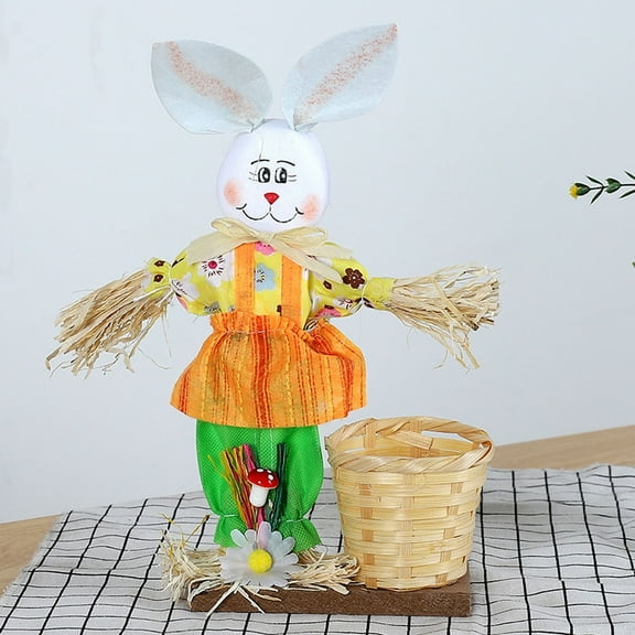 Easter Creative Decoration - Scarecrow Figure,Ugly & Cute Scarecrow Decor,Smiling Outdoor Scarecrow, Funny Scarecrow for Garden