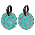 thumbnail image 1 of Easter Cross 2pcs PU Leather Round Bag Tags Suitcase Handbag Tags with Privacy Cover and Name ID Tag for Travel Luggage, Handbags, Backpacks, School Bags, 1 of 6