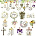 thumbnail image 1 of Easter Cross Decoration For Trees,Easter Tree Decorations He Is Risen Tree Ornaments,Happy Easter Christian Cross Thorny Tree Hanging Ornaments For Indoor Home Mantle Fireplace Party Supplies, 1 of 7