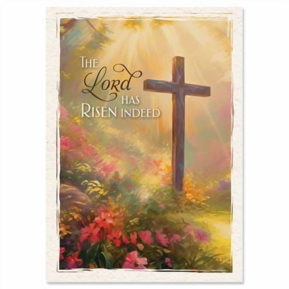 Current Easter Cross Faith Cards - Set of 8, 5" x 7", Religious Easter Greeting Cards