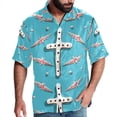 thumbnail image 1 of Easter Cross Men's Short Sleeve Button Down Casual Poplin Shirts for Summer Beach, Printed Design - Unisex, 1 of 6