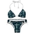 thumbnail image 1 of Easter Cross Women's Detachable Sponge Adjustable Strap Bikini Set Swimsuit - Two-Pack for Beach Pool Party, 1 of 6