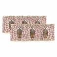 thumbnail image 1 of Easter Curtain Valances for Windows, Kitchen Valance Window Treatments Panel 2 Pack, Bunny Ears Spring Pink Flowers Potted Plant Rustic Rod Pocket Short Curtains for Bathroom Bedroom 54 x 18 Inch, 1 of 8