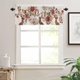 thumbnail image 1 of Easter Curtain Valances for Windows, Print Flowers Bohemian Style Rabbits Linen Texture Rod Pocket Valance Window Treatments Short Curtains for Kitchen Bathroom Living Room, 1 of 6