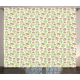 thumbnail image 1 of Ambesonne Easter Curtains 2 Panel Set, Patchwork Style Colorful, 108" x 84", Multicolor, 1 of 3