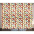 thumbnail image 1 of Ambesonne Easter Curtains 2 Panel Set, Flowery Vintage Eggs, 108" x 84", Multicolor, 1 of 3