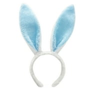 TIMTRLOVE Easter Rabbit Ears Hair Band Plush Hair Clasp Comfortable for Children Gifts (White+Pink)