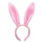 TIMTRLOVE Easter Cute Bunny Ears, Plush Headband Bunny Ears, Women Girls Headdress Party Favor Easter Decoration Props (Pink)