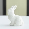 thumbnail image 1 of Easter Cute Desktop Ornament,Easter White Ceramic Bunny Figurine, Mini Ceramic Rabbit Craft For Home Tabletop Easter Holiday Decor, 1 of 6