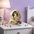 thumbnail image 1 of Easter Cute Egg House Rabbit Decor, Acrylic Creative Desktop Ornament, A Golden Egg with an Open Lid, an Easter Bunny is Inside, Easter Tabletop Decoration, 1 of 6