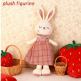 thumbnail image 1 of Soft Checkered Dress Rabbit Plush Toy - Cute Easter Stuffed Doll | Kids Gift Home Decor Bunny Plush Toy, 1 of 7