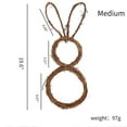 thumbnail image 1 of Easter DIY Garland Bunny Rattan Circle Foldable Rattan Bunny Pendant Easter Bunny Wreath Natural Material Durable, 1 of 6