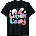 thumbnail image 1 of Easter Day 2022 Lunch Lady Easter Bunny Ears Floral Women T-Shirt, 1 of 3