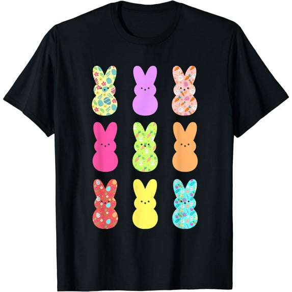 Easter Day Bunny Flower Rabbit Lover Women Girls Kids T-Shirt