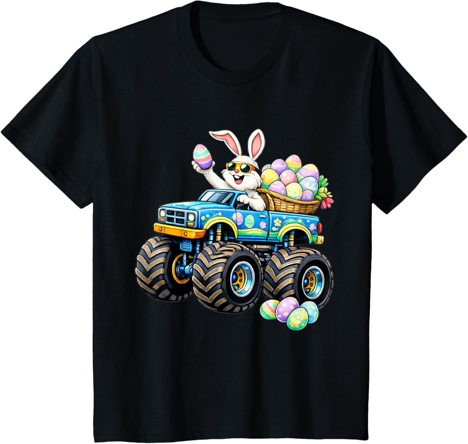 Easter Day Bunny Monster Truck Eggs Rabbit Boys Kids T-Shirt - Walmart.com