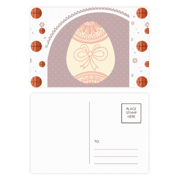 Easter Day Cute Colored Egg Basketball Postcard Set Thanks Card Mailing Side 20pcs