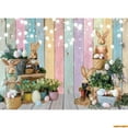 thumbnail image 1 of Easter Day Digital Photography Backdrops Props Rabbit Flowers Arch Doors Maternity Photo Studio Background FH-03, 1 of 5
