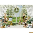 thumbnail image 1 of Easter Day Digital Photography Backdrops Props Rabbit Flowers Arch Doors Maternity Photo Studio Background FH-03, 1 of 5