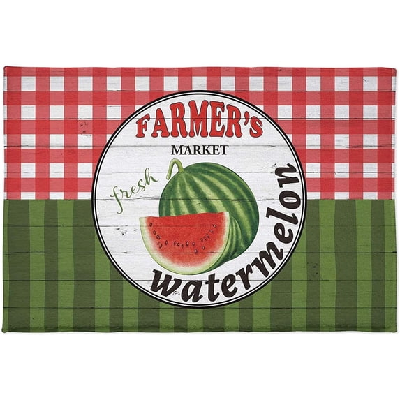 Easter Day Doormat Summer Fresh Watermelon Welcome Non-Slip Mats Decor for Bathroom Kitchen Front Porch Rugs Home Decor Entrance Mothers Day Welcome Carpet Floor Mats Porch Rugs 18x30 in