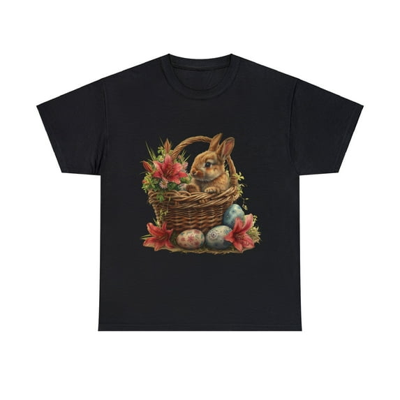Easter Day Flower Basket Bunny Shirt, Easter Shirt ID-0217-1UYQ