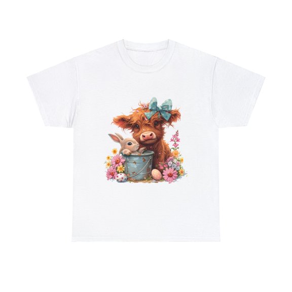 Easter Day Highland Cow Shirt,Easter Shirt, Easter Bunny Shirt ID-0217-GBWK