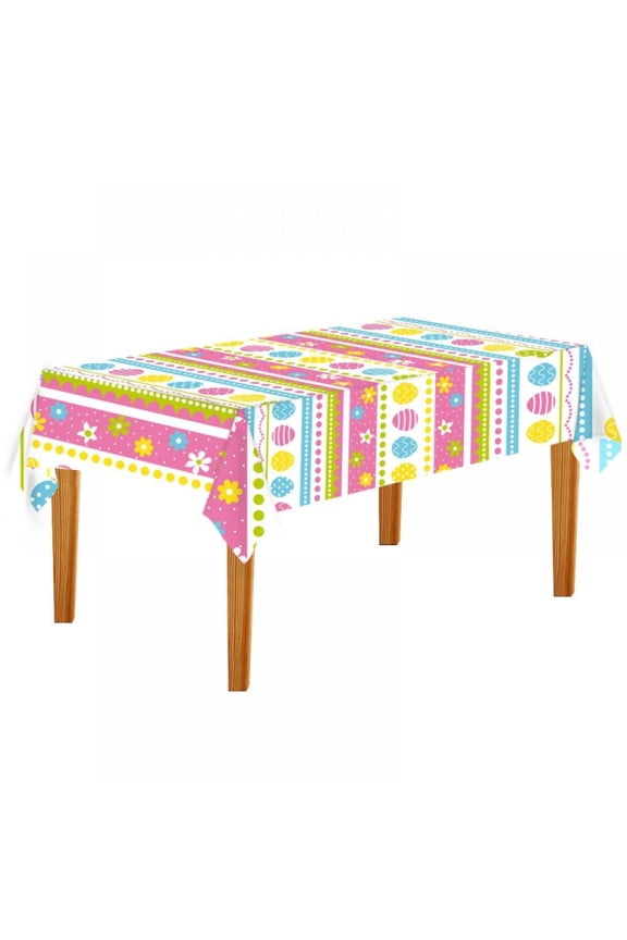 Easter Day Rectangle Table Cloth Print Tablecover Clover Washable Microfiber Tablecloth Decorative Table Covers for Picnic Party Baby Showers Easter Sunday,54x108 Inch
