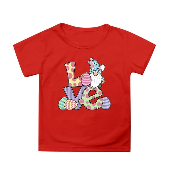 Easter Day T-Shirt Toddler Fashion Comfortable Brown Bunny Graphic Summer Easter Tshirt Boys Kids Toddler 2026 Short Sleeve T-Shirt Tops