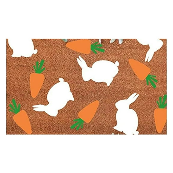 Easter Day Welcome Doormat Outside Entrance Bunny Front Door Mat Funny Front Door Welcome Mat for Outdoor Porch or Patio Heavy Duty Front Welcome Mats for Home Entrance Home Decorations Clearance