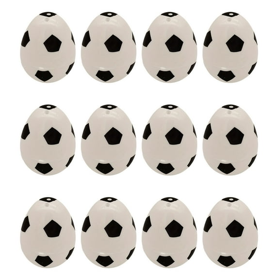 Easter Deals! 12pc Plastic Easter Eggs,Empty Plastic Easter Eggs Sports Balls,Egg Soccer Football Baseball Basketball Sports Easter Egg Hunt Kit for Candy Easter Stuffers,Sports Balls Toys